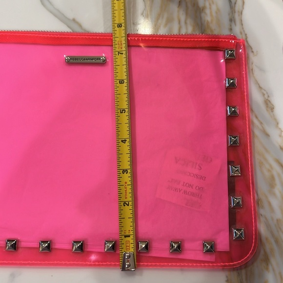 Rebecca Minkoff Clear Pink Studded Clutch - Picture 10 of 10